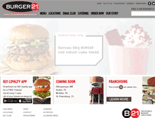 Tablet Screenshot of burger21.com